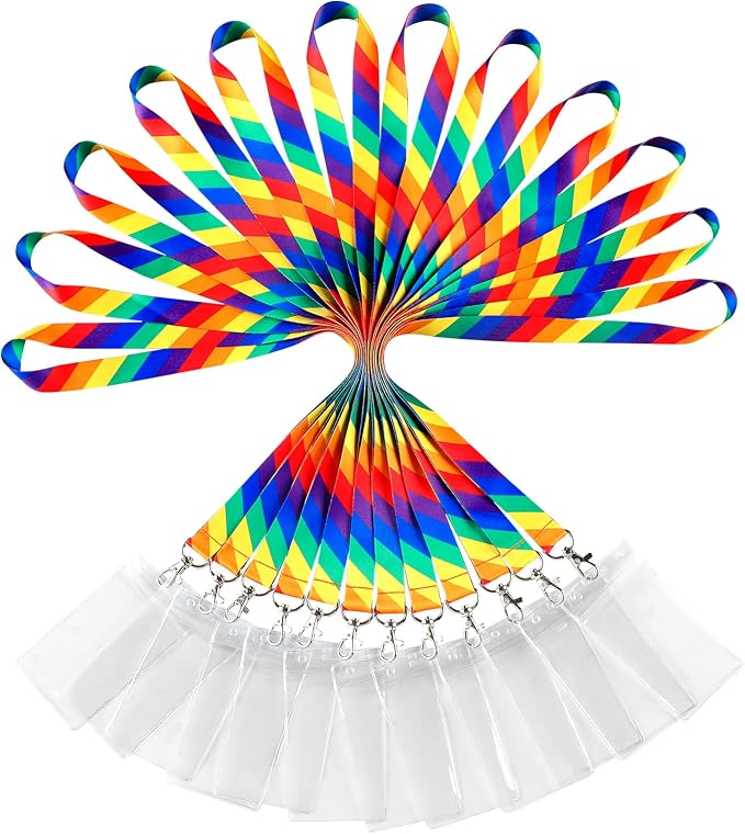 12 Pack Rainbow 6-Color Lanyard by YOYOGO