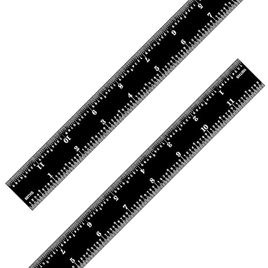 PEC Tools 12-inch Steel Ruler, High-Precision Metal Ruler, Stainless Steel - Image 4