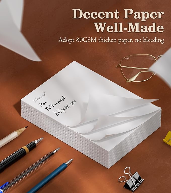 Notepads 4x6, 6 Pack Small Blank Memo Pads, 50 Sheets per Pad | Thick Paper - Image 4