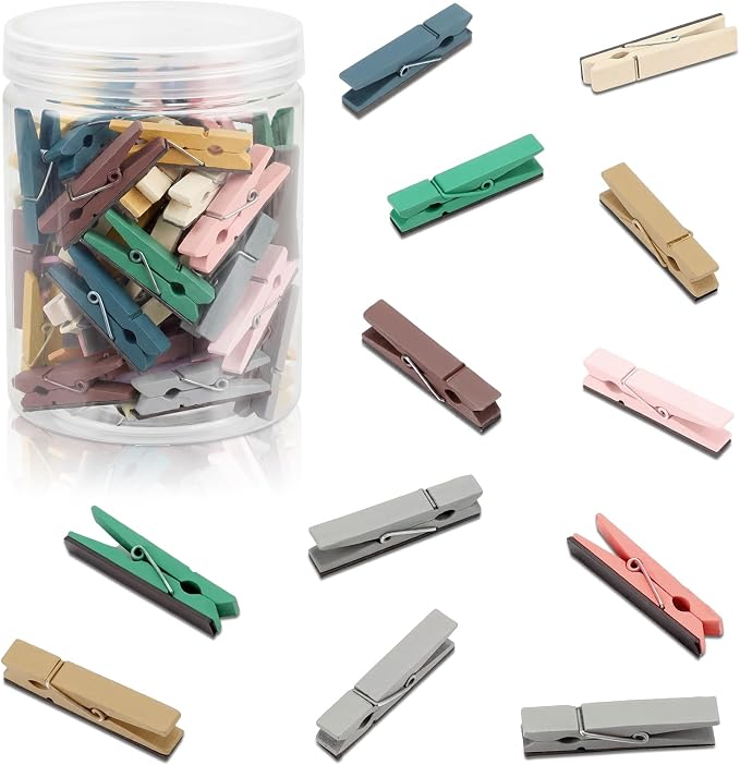 Ctosree 48 Pcs Classroom Magnetic Wooden Clips by Ctosree