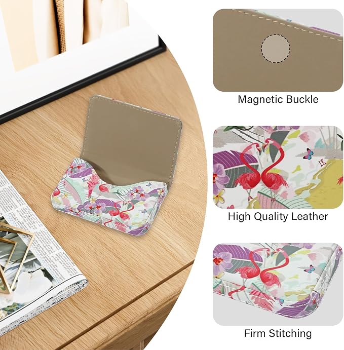 Business Card Holder，PU Leather Business Card Case Color Printing Pattern Card - Image 2