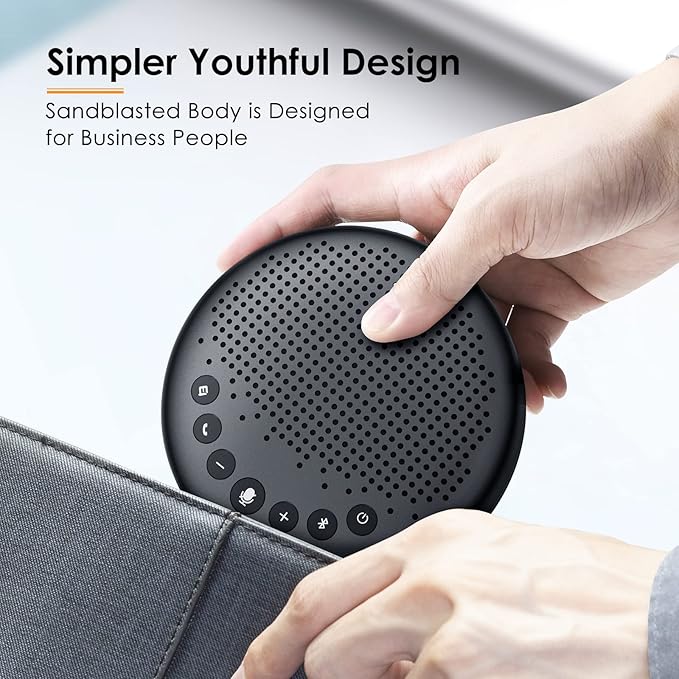 EMEET Conference Speaker and Microphone Luna 360° Voice Pickup w/Noise Reduction/Mute/Indicator USB Bluetooth Speakerphone w/Dongle for 8 People Daisy Chain for 16 Compatible with Leading Software-DeskLoop Office
