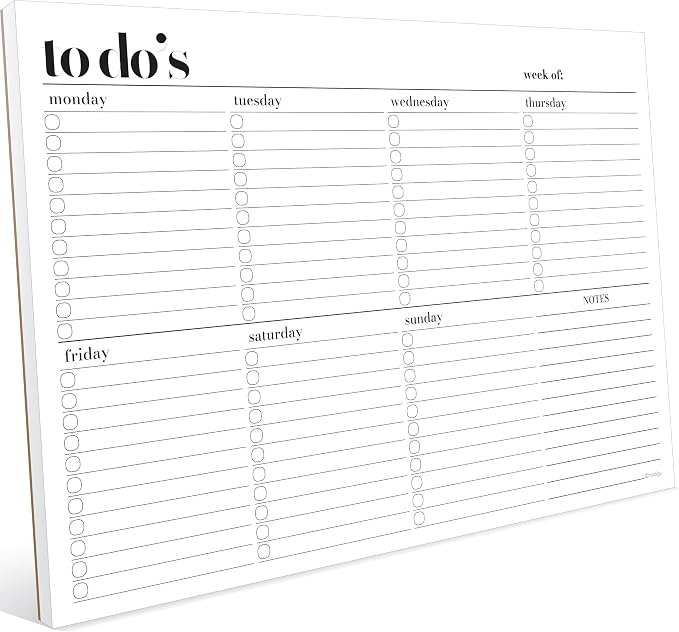 Weekly Planner Pad, Weekly To Do List Notepad, Tear Off Undated Weekly Planner by Hadigu