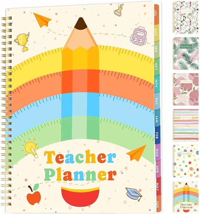 SUNEE Teacher Planner 2026-2027 Academic Year, 7 Periods Lesson Plan Book Jul by SUNEE