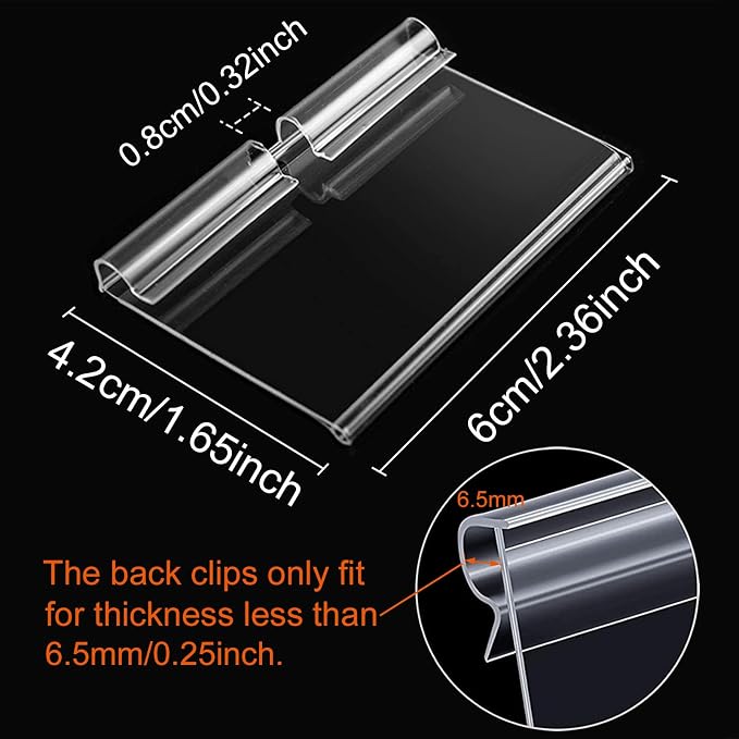 200PCS Basket Bin Labels Clip On, ChanQnTon Clear Plastic Label Holders - Image 2