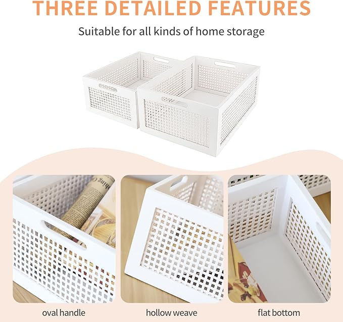 Desktop Storage Basket, Sundry Office Drawer Storage Box, Wood Frame Storage - Image 3