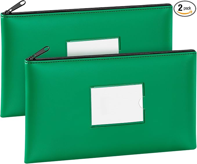 SMARTAKE Money Bags with Zipper, Waterproof Leather Money Pouches, by SMARTAKE