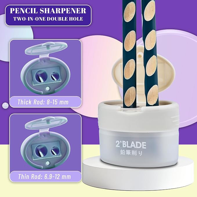 4PCS Dual-Hole Manual Pencil Sharpeners - Image 2