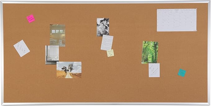 Staples Cork Bulletin Board, Aluminum Frame by Staples