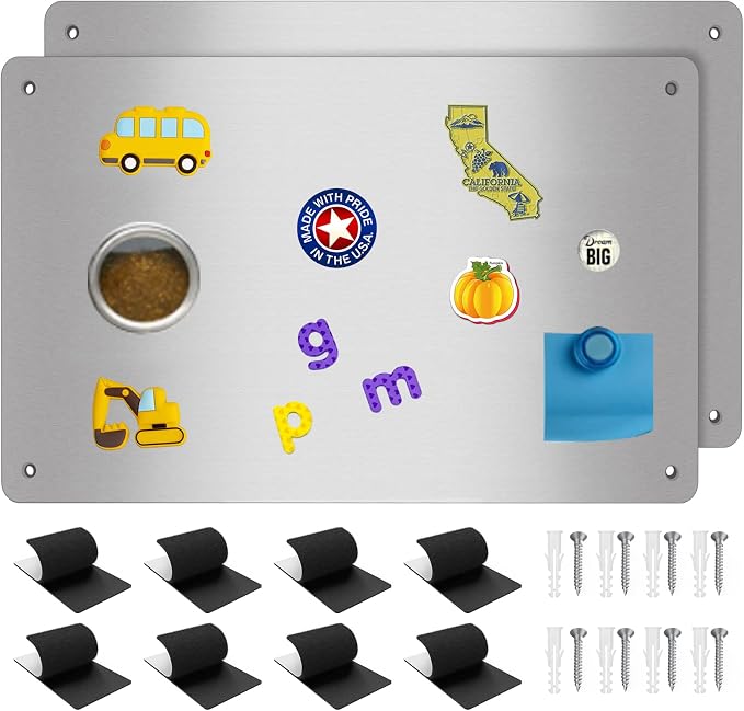 2Pack Magnetic Board, 17.1" x 11.8" Magnet Display, by Bonnary
