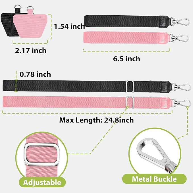 takyu Phone Lanyard, 2 Pack Adjustable Anti-Drop Neck/Wrist Strap - Image 4