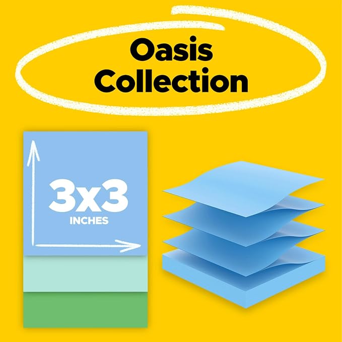 Post-it 100% Recycled Paper Super Sticky Pop-up Notes, 2X The Sticking Power - Image 2