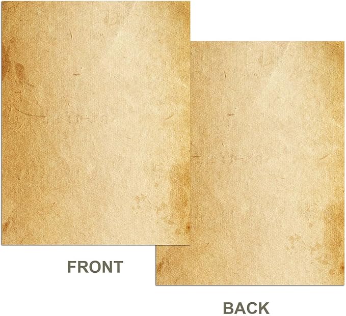 Loose Leaf Paper, Stationery Writing Paper, Vintage Antique Letterhead Paper 8.5" x 11",50 Sheets, A4 Unpunched Refills Paper for Ring Binder/Discbound, Decorative Printer Paper-DeskLoop Office