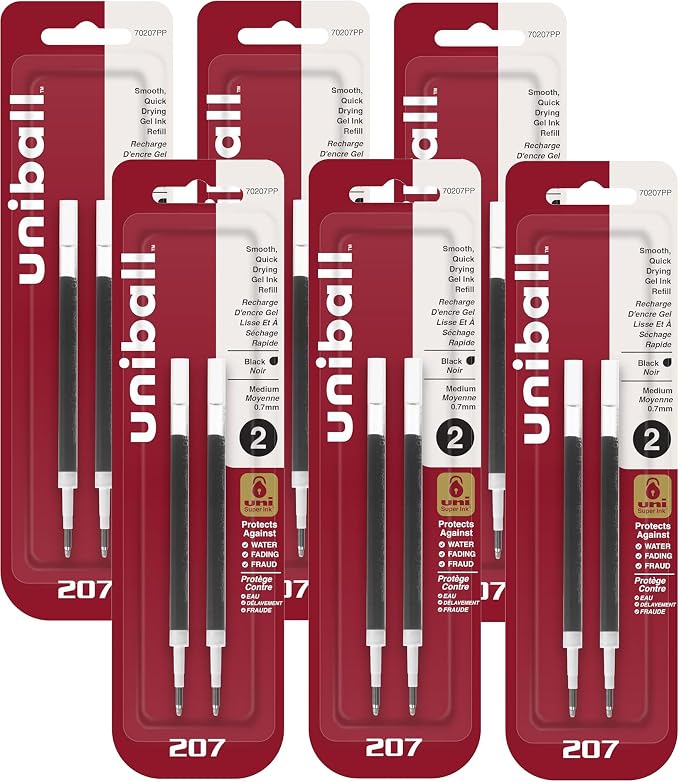 Uni-Ball Signo 207 Gel Pen Refills, Medium Point by uni-ball