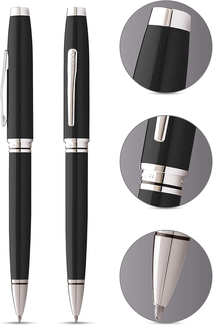 Cross Coventry Black Lacquer Ballpoint Pen-DeskLoop Office