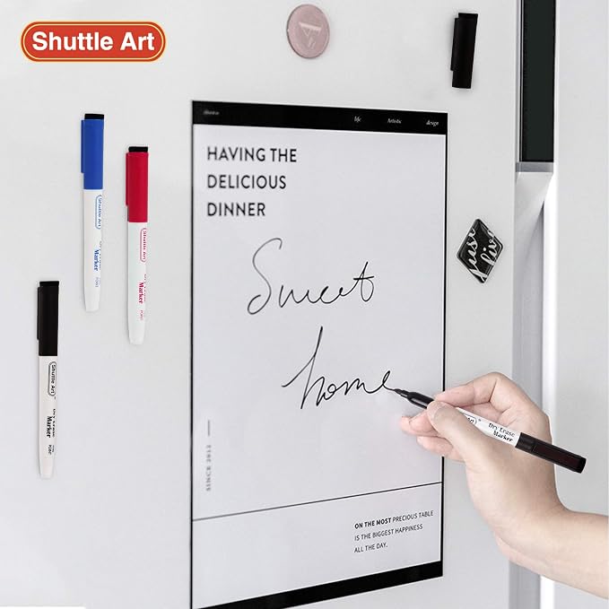 Shuttle Art Dry Erase Markers, 15 Pack 3 Colors Magnetic Whiteboard Markers - Image 4