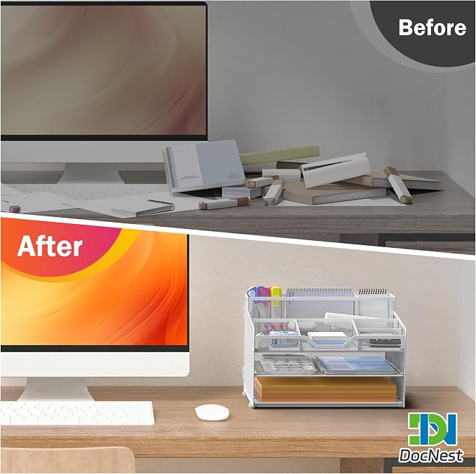 Docnest 3 Tier Mesh Desk Organizer - Image 3