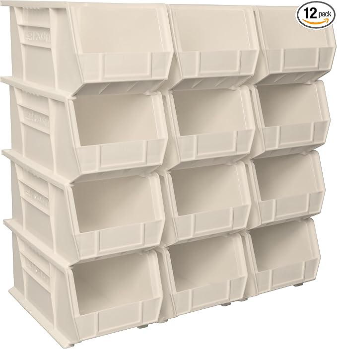 Akro-Mils 30240 AkroBins Plastic Storage Bins, Space-Saving Stackable Bins by Akro-Mils