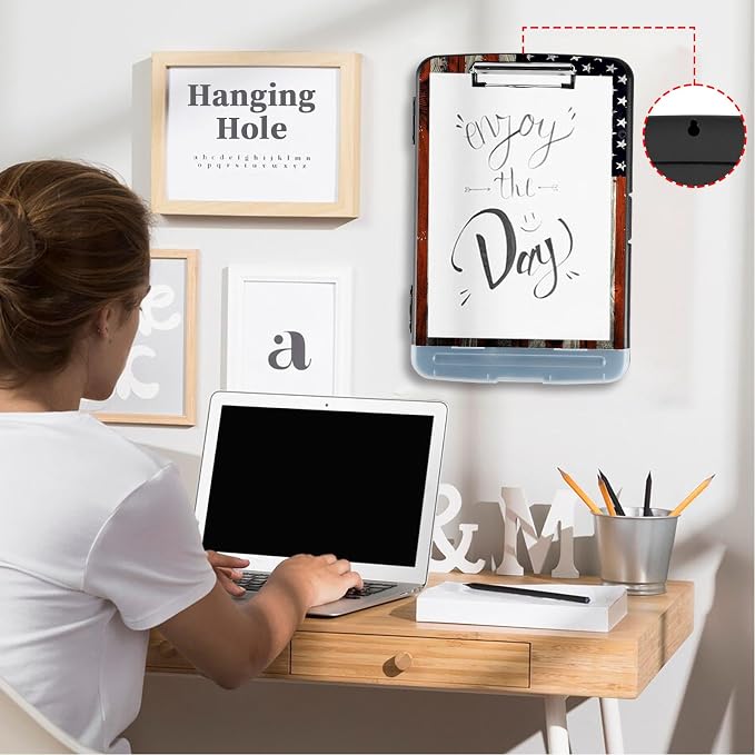 Clipboard with Storage, Heavy Duty Plastic Nursing Clipboard Foldable, High - Image 7
