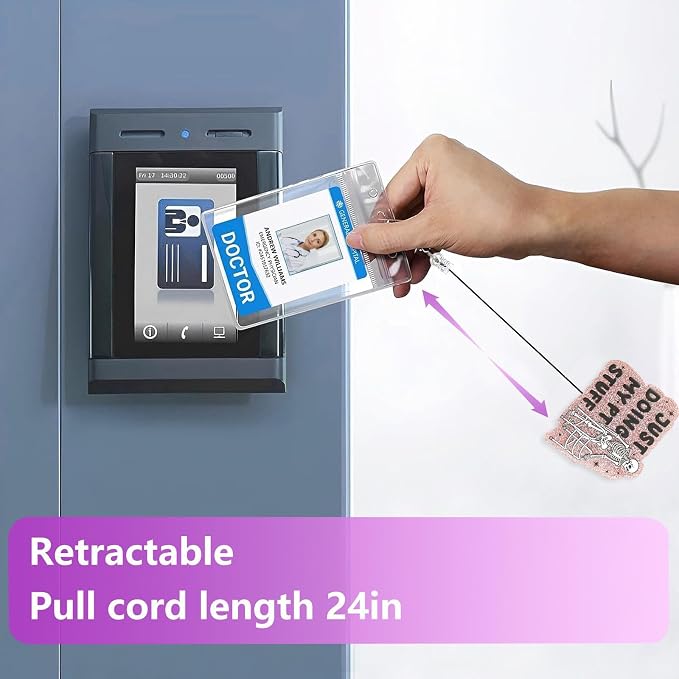 Just Doing My PT Stuff Badge Reel Retractable, Funny Skeleton Physical - Image 5
