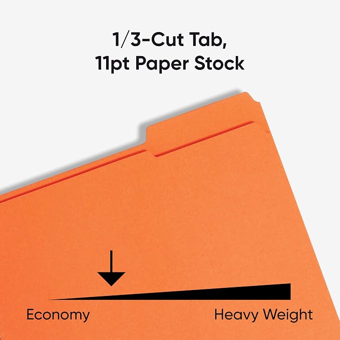 Smead Fastener File Folders, Reinforced 1/3-Cut Tabs, 2 Fasteners, Letter Size - Image 6