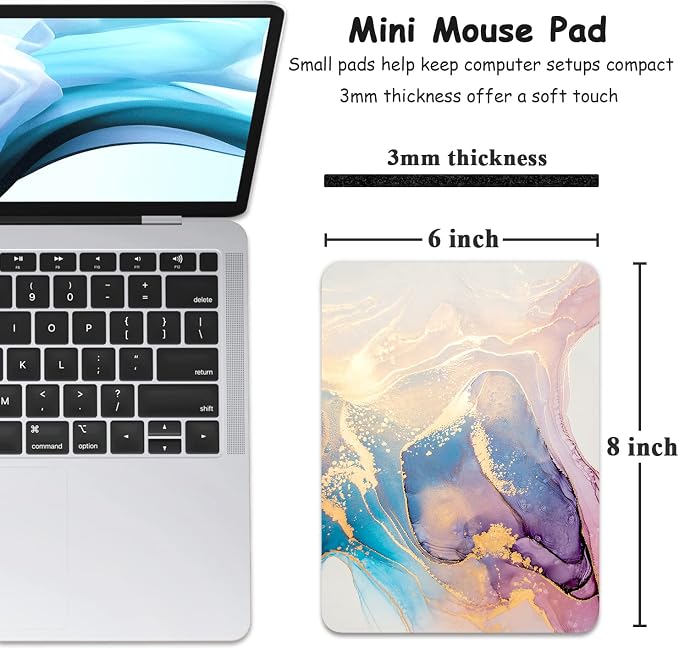 Dapesuom Small Mouse Pad, 6 x 8 Inch Thick Rubber Premium-Textured Non-Slip - Image 2