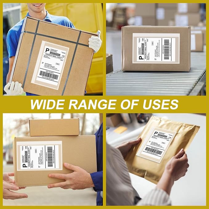 AZUREAL 60PCS Shipping Label Sleeves, 6.7" x 9.8" Packing Slip Pouches - Image 7