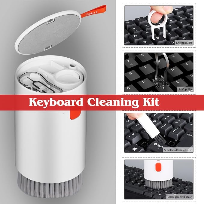 20-in-1 Phone Cleaning Kit, Computer Keyboard Brush Cleaner, Screen Electronic - Image 2