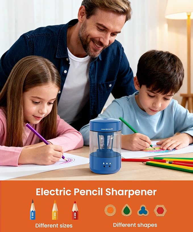 Electric Pencil Sharpener for Classroom, Fully Automatic Pencil Sharpener for - Image 3