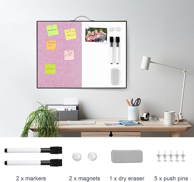 Small White Board Cork-Board Combo - Image 2