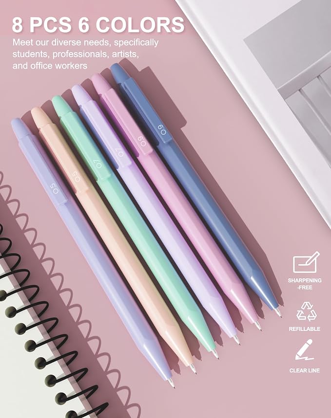 20PACK Mechanical Pencil, Cute Colored Preppy School Supplies Gift - Image 2