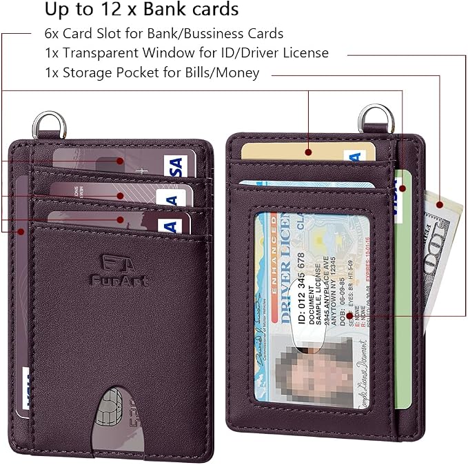 FurArt Slim Minimalist Wallet RFID Credit Card Holder - Image 6