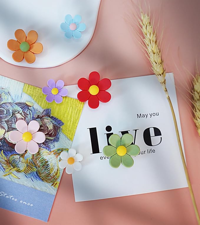 16 pcs-Cute Flower Magnet, Colorful Magnets - Image 5