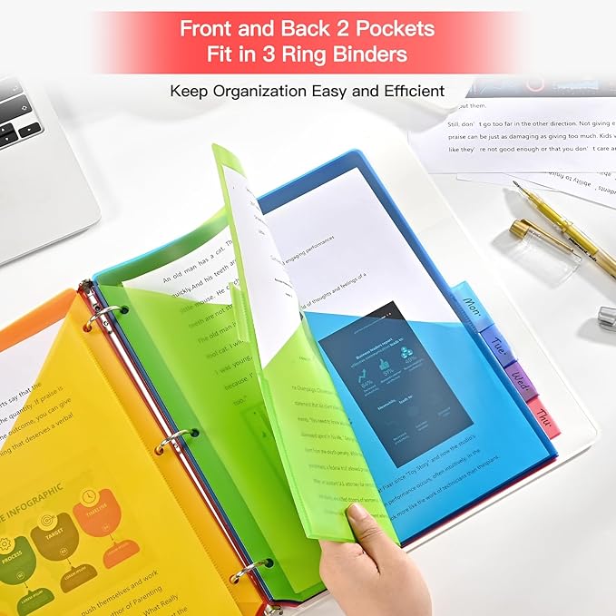 SUIN 8-Tab Insertable Binder Dividers - Image 3