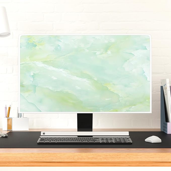 Baocicco Sage Green Marble Waterproof TV Dust Cover 70 Inch Anti-Static - Image 4