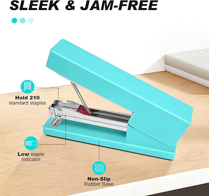 Stapler 25 Sheet Capacity with 830 Staples and Staple Remover, Full Strip - Image 4
