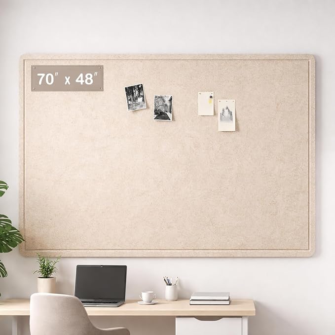 Felt Bulletin Board for Wall 72" x 48" Unfolded Size, Large Frameless Felt Pin - Image 8