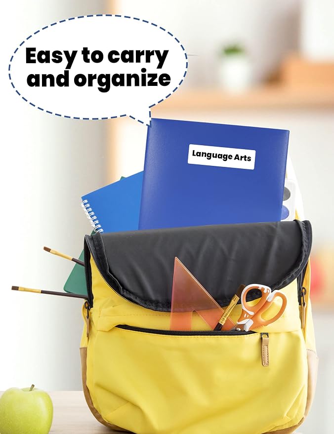 SUNEE 2 Pocket Folders Heavy-Duty Plastic Folders - Image 6