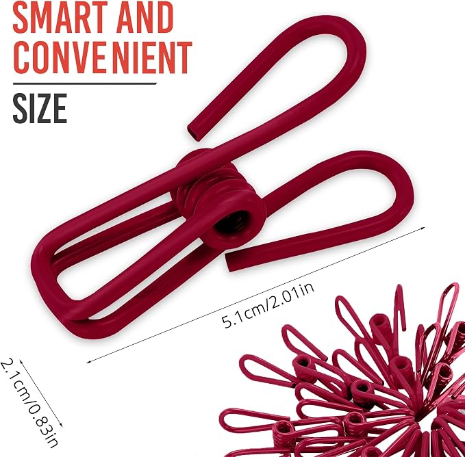 30 Pack Red Chip Bag Clips for Food - Image 2
