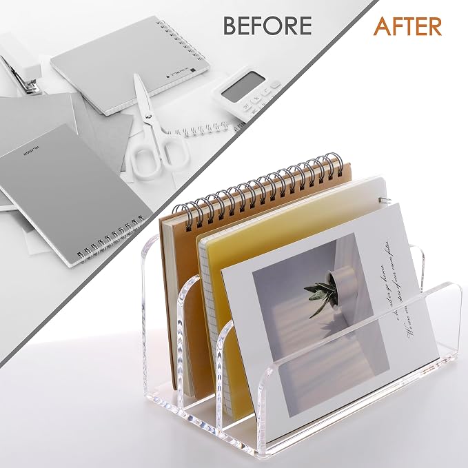 SANRUI 3 Compartments Mail Organizer Letter Holder - Image 6