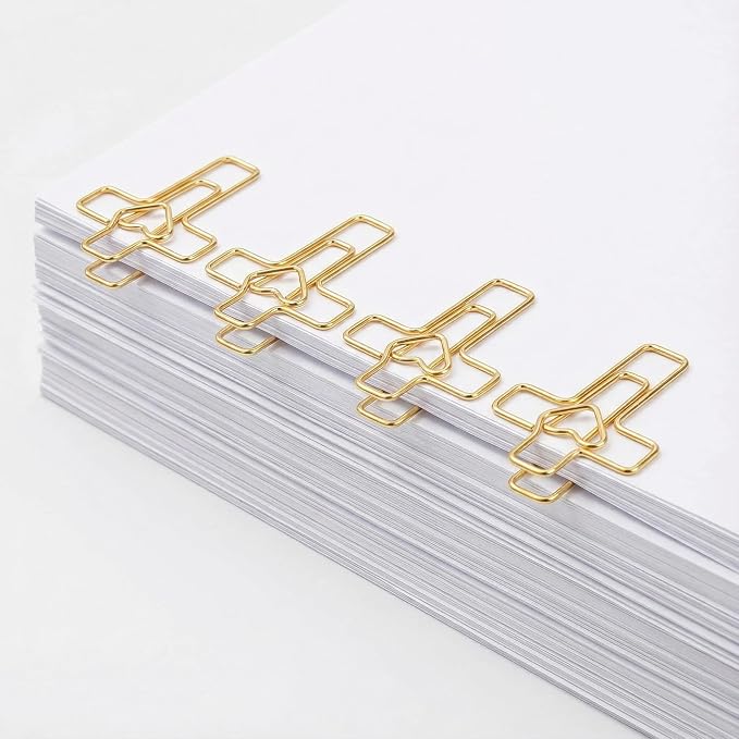 Gold Heart Cross Paper Clips Gold - Image 4
