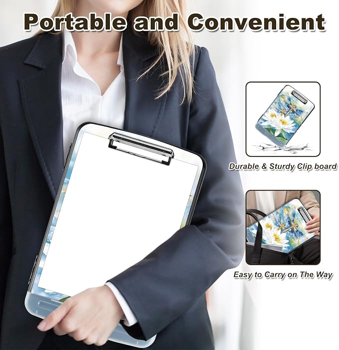 Clipboard with Storage, Nursing Clip Board 8.5 x 11 Storage Organization Box - Image 3