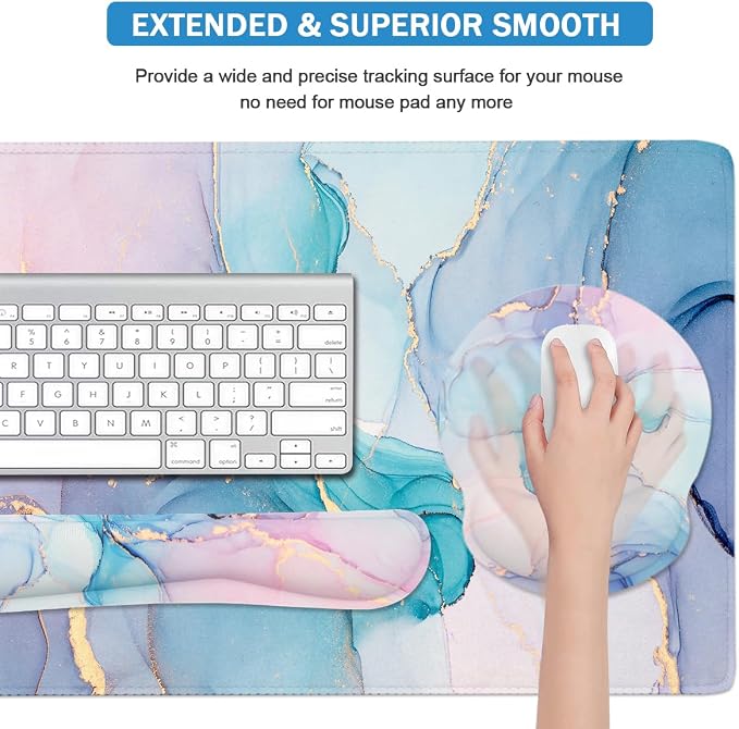 4-in-1 Gaming Mouse Pad Wrist Support Set，Desk Pad + Mouse Pad - Image 5