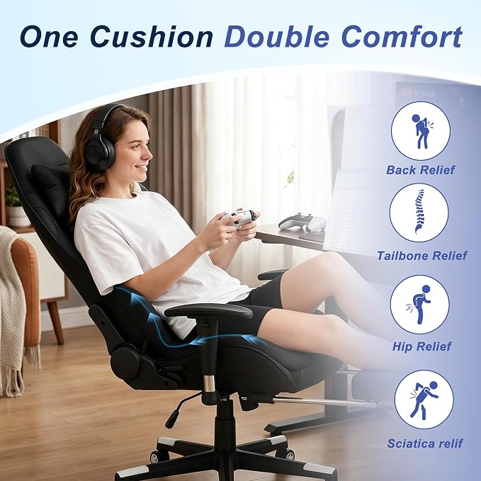 Seat Cushion for Office Chair and Car, Ergonomic Memory Foam Seat Cushion - Image 4