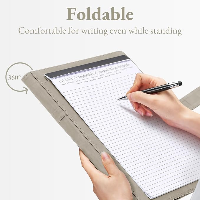 Mymazn Padfolio Portfolio Binder, Faux Leather Interview Resume Folder - Image 4