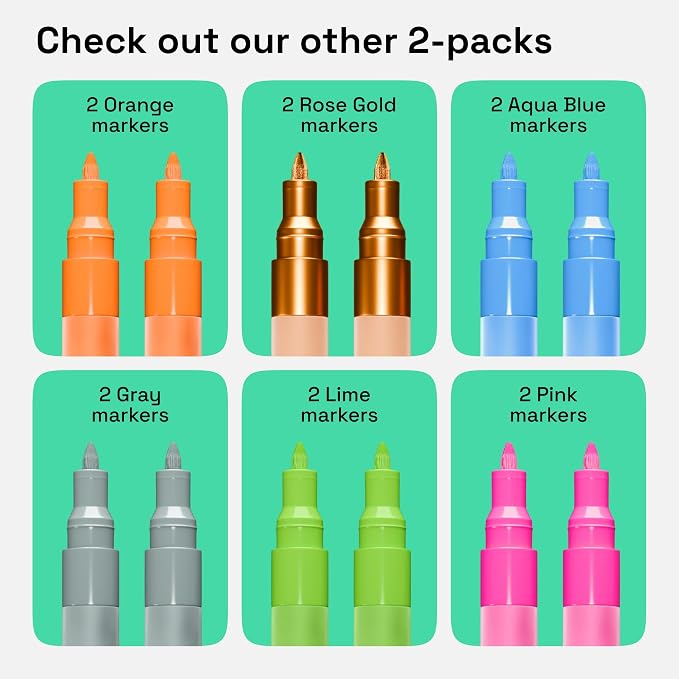 ARTISTRO 2 Brown Acrylic Paint Markers - Image 6