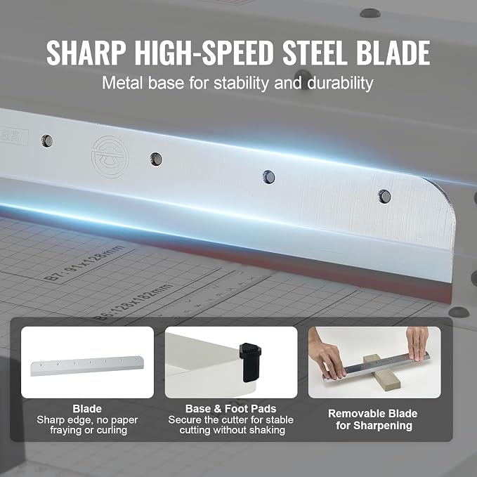 VEVOR Heavy Duty Paper Cutter, 400 Sheet Capacity, Solid Steel Construction - Image 4