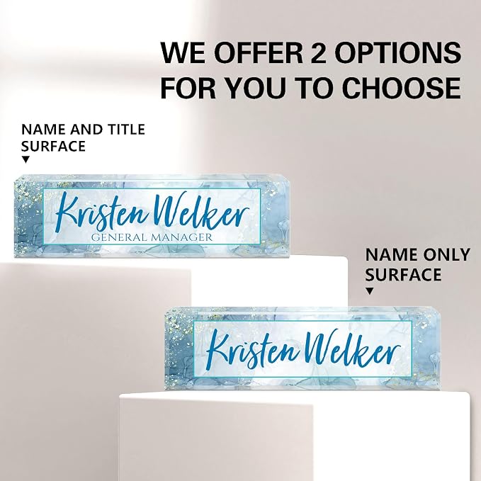 Name Plate for Desk, Desk Name Plate Personalized, Office Decor for Women Men - Image 2