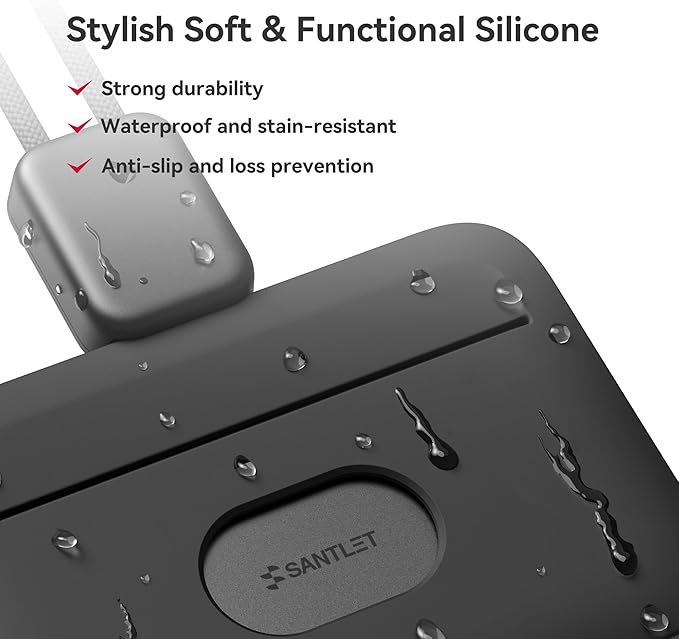 Lanyards for ID Badges Holder, SANTLET Silicone ID Badge Holder Name Card Case - Image 2