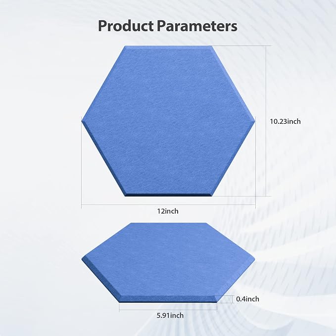 Amantech 12 Pack Acoustic Panels Self Adhesive Sound Proof Foam, High Density - Image 6